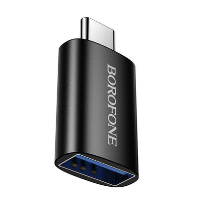 OTG USB-C - USB-A adapter Borofone BV26C, Sort