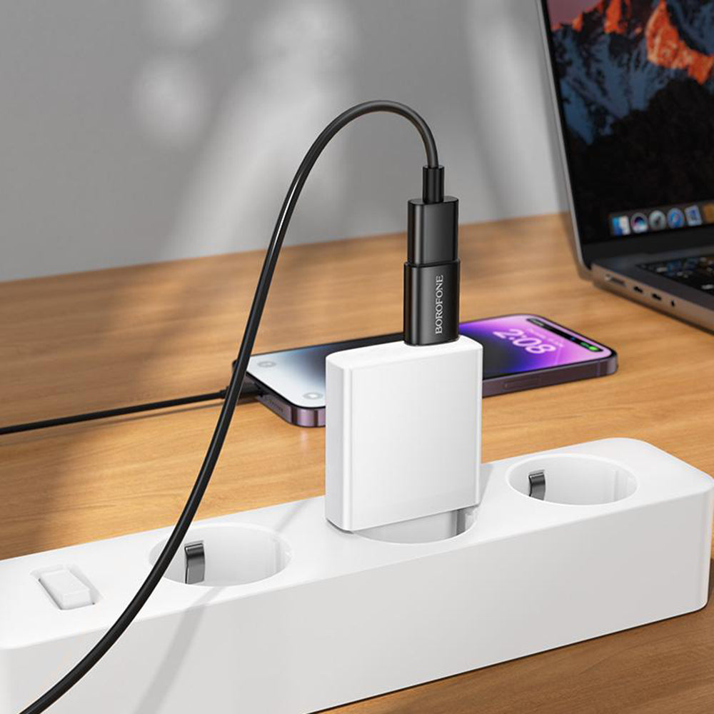OTG USB-C - USB-A adapter Borofone BV26C, Sort