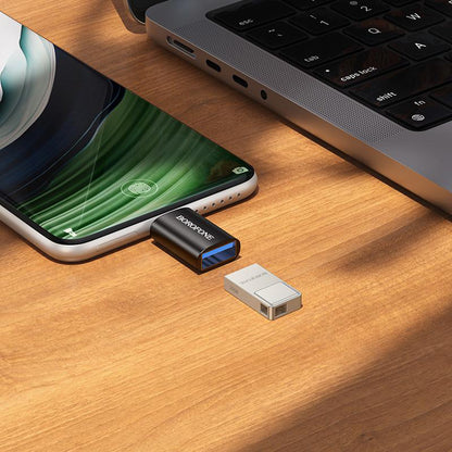 OTG USB-C - USB-A adapter Borofone BV26C, Sort