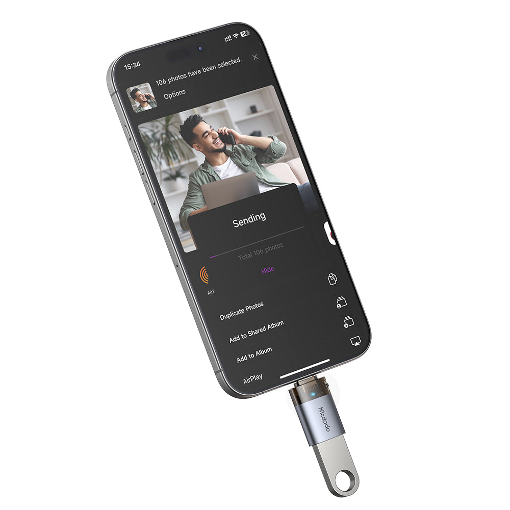 OTG Adapter USB-C - USB-A McDodo OT-7400, Sort