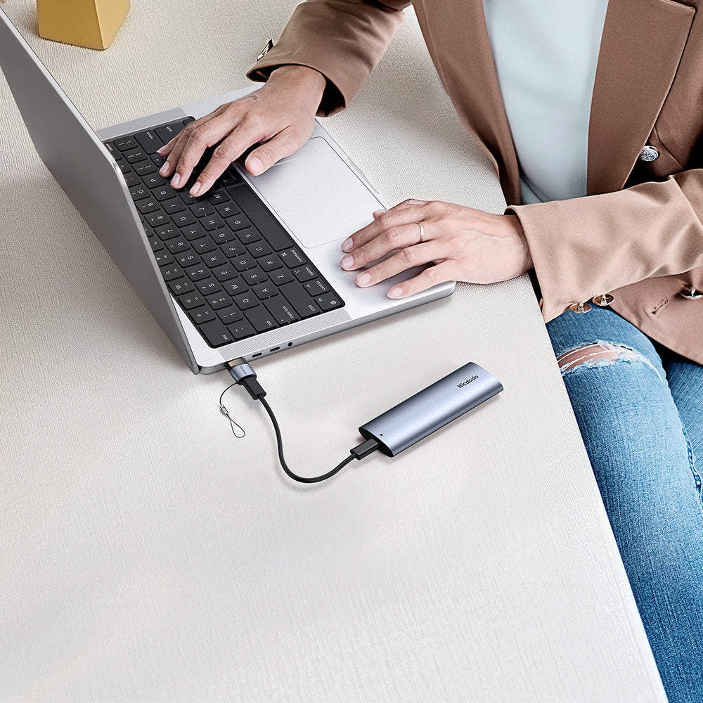 Adapter til Data og Opladning USB-C - USB-A McDodo OT-7580, Sort