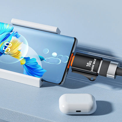 OTG USB-C to USB-A Techsuit A1 HyperPort Adapter, Black Orange