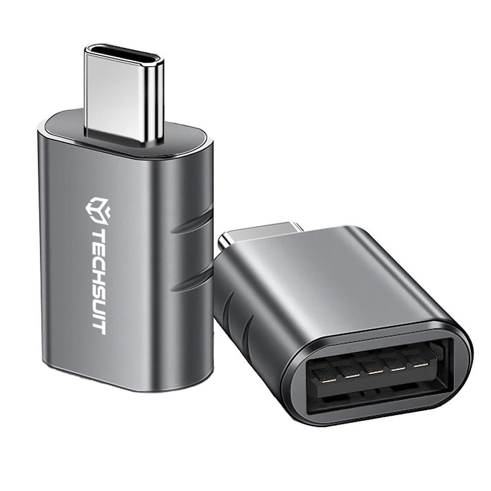 OTG Adapter USB-C - USB-A Techsuit A10 SlateVolt, Grå