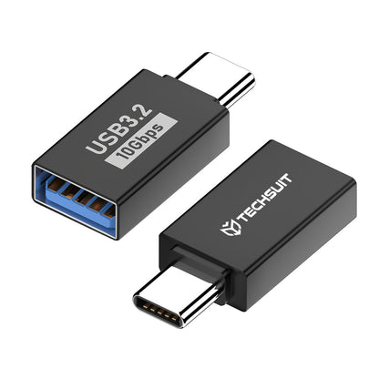 OTG Adapter USB-C - USB-A Techsuit A14 AluCoreX, Sort