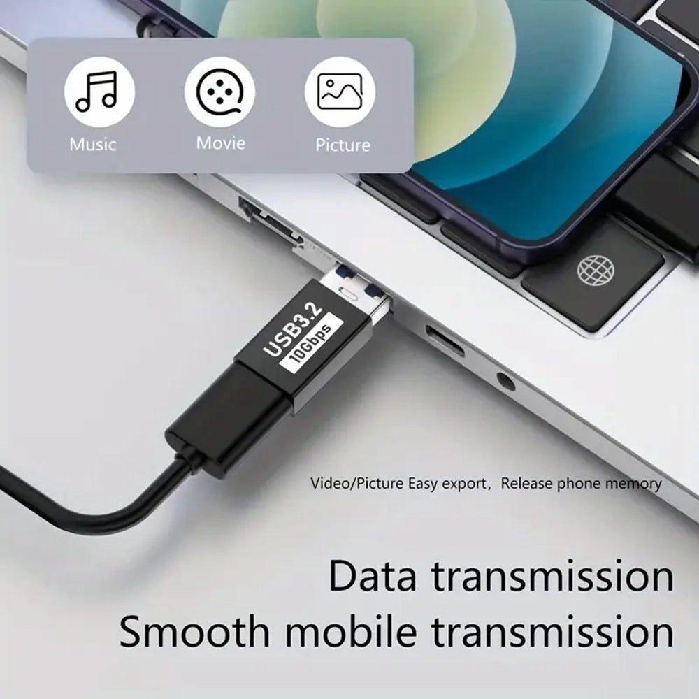 OTG Adapter USB-C - USB-A Techsuit A14 AluCoreX, Sort