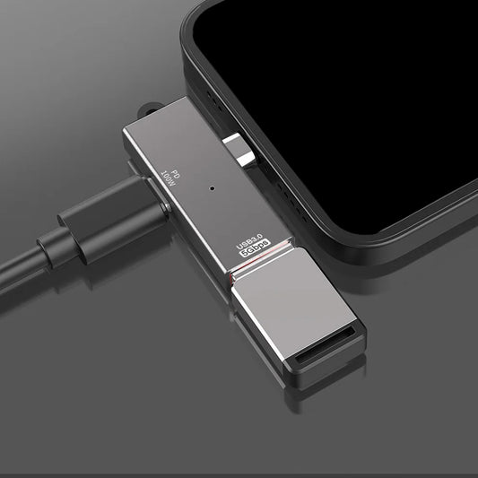 OTG Adapter USB-C - USB-A Techsuit A21, Grå