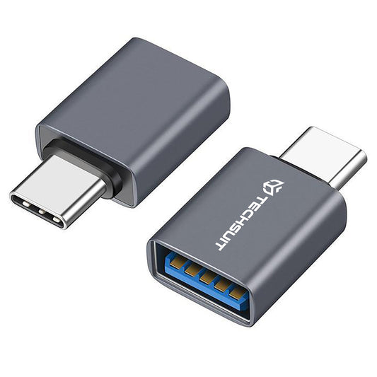 OTG Adapter USB-C - USB-A Techsuit A8 SlateVolt, Grå