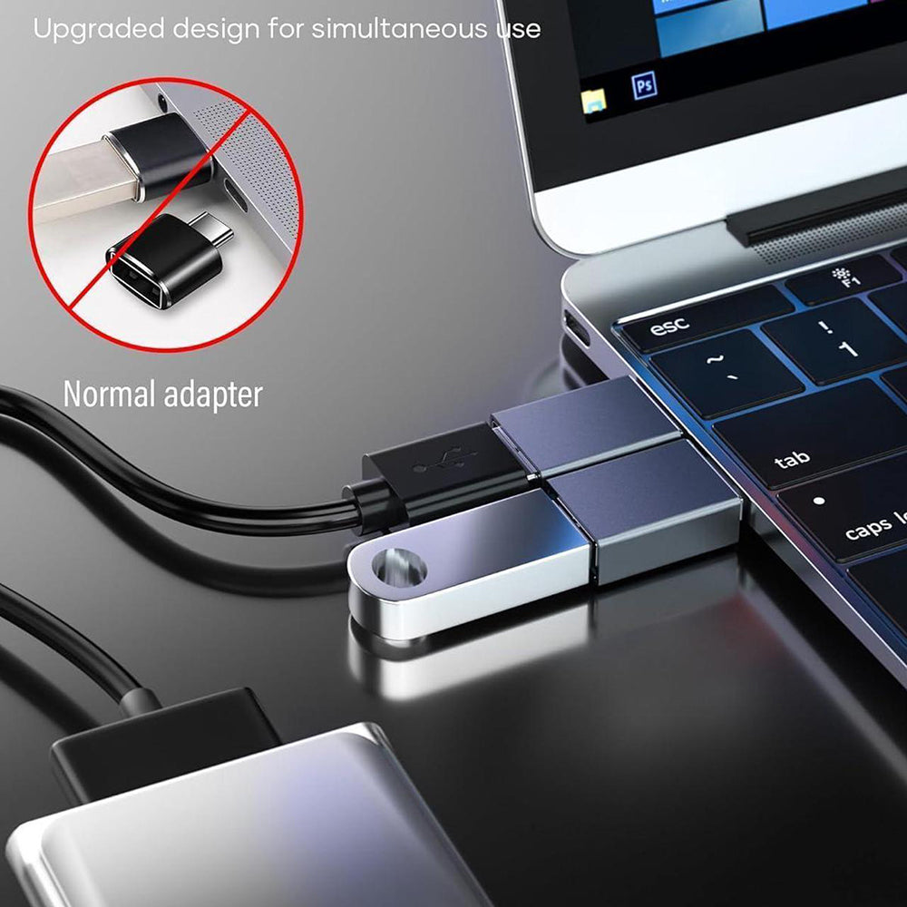 OTG Adapter USB-C - USB-A Techsuit A8 SlateVolt, Grå