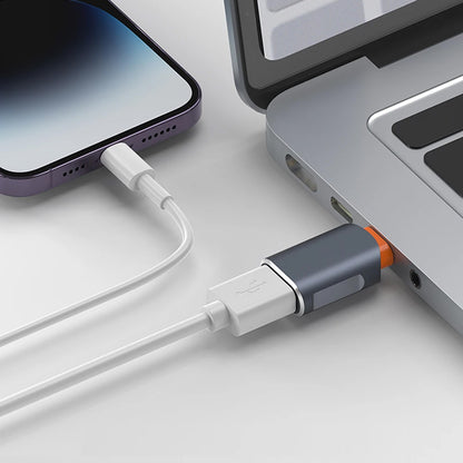OTG Adapter USB-C - USB-A Techsuit A9 SlateVolt, Grå Orange