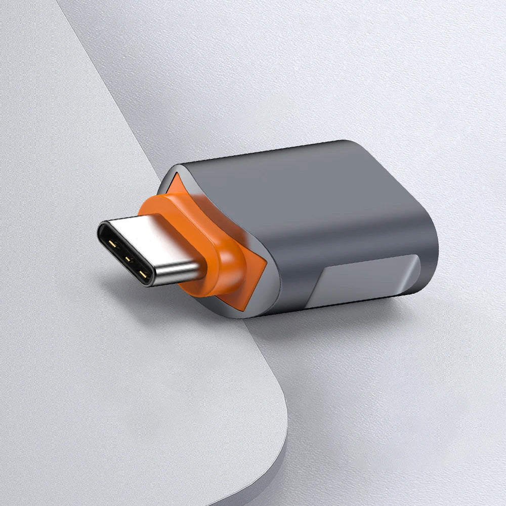 OTG Adapter USB-C - USB-A Techsuit A9 SlateVolt, Grå Orange