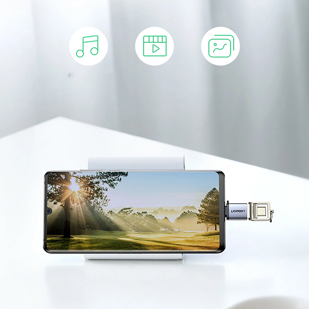 OTG Adapter USB-C - USB-A UGREEN US270 (50283), Grå