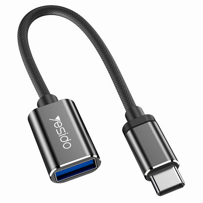OTG Adapter USB-C - USB-A Yesido GS01, Sort