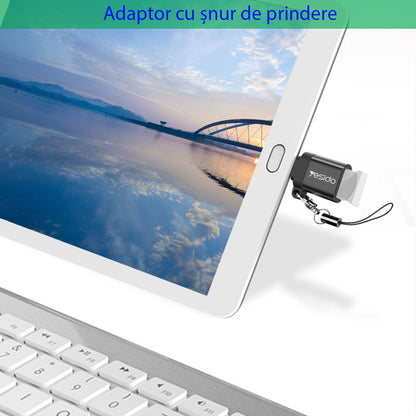 OTG Adapter USB-C - USB-A Yesido GS06, Sort