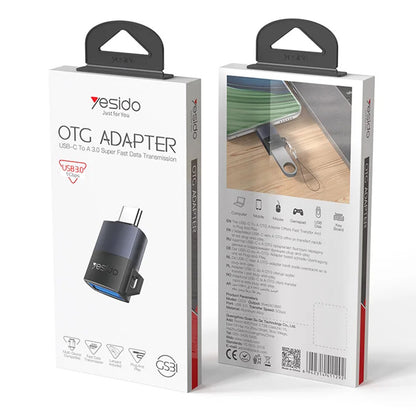 OTG Adapter USB-C - USB-A Yesido GS31, Grå
