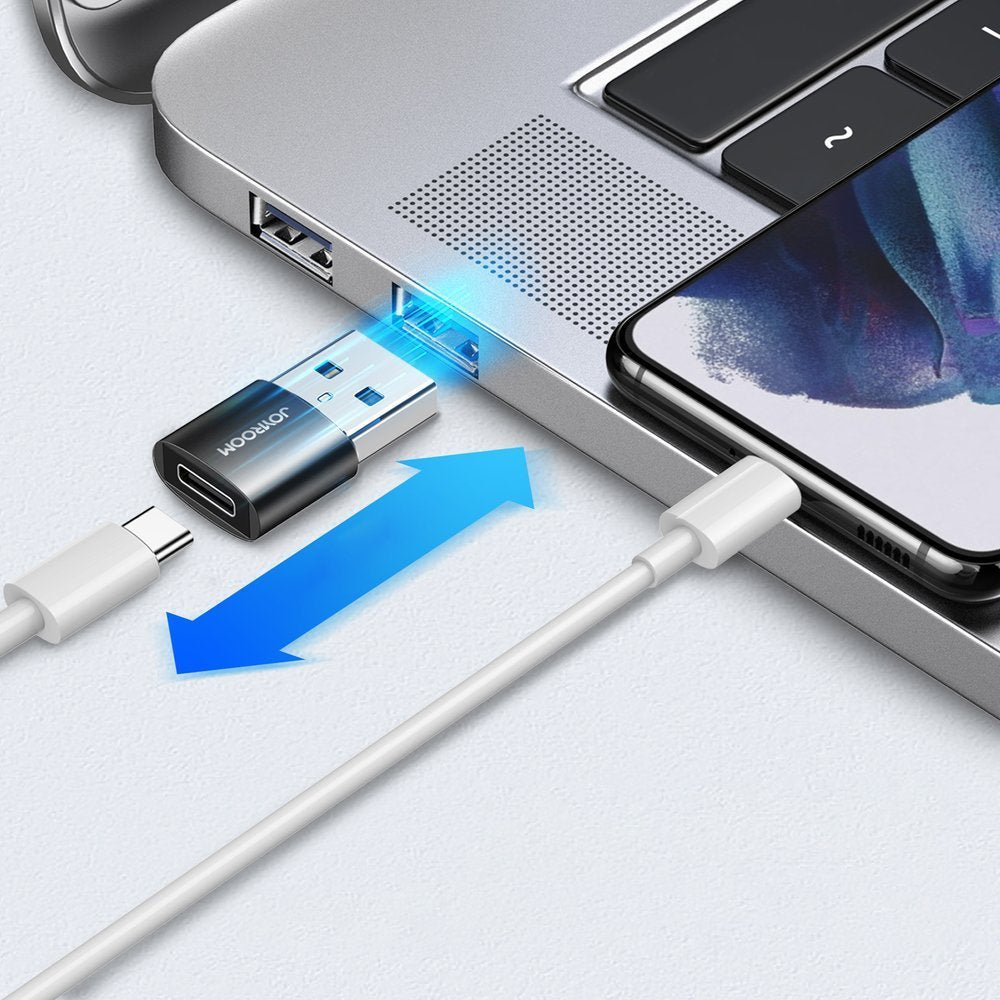 Adapter til data og opladning USB-C - USB-A Joyroom S-H152, sæt med 2 stykker, sort