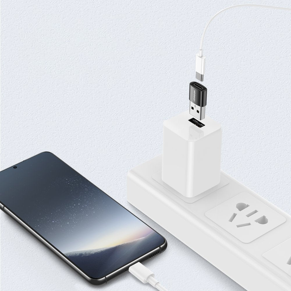 Adapter til data og opladning USB-C - USB-A Joyroom S-H152, sæt med 2 stykker, sort