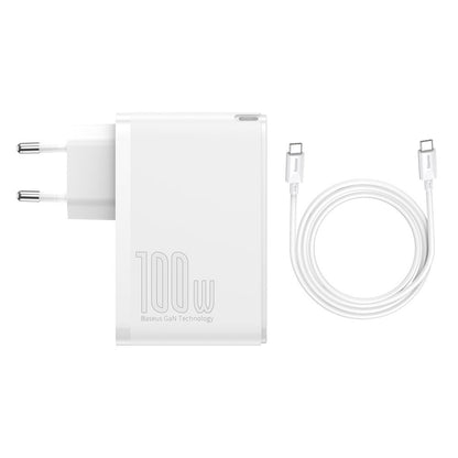 Netværksoplader Baseus Gain2 Pro, 100W, 3A, 2 x USB-A - 2 x USB-C, hvid CCGAN2P-L02