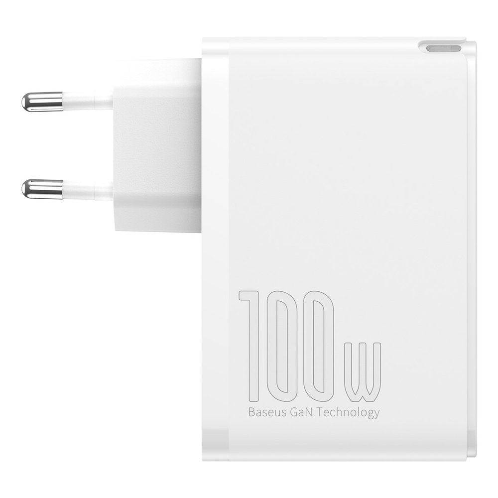 Netværksoplader Baseus Gain2 Pro, 100W, 3A, 2 x USB-A - 2 x USB-C, hvid CCGAN2P-L02