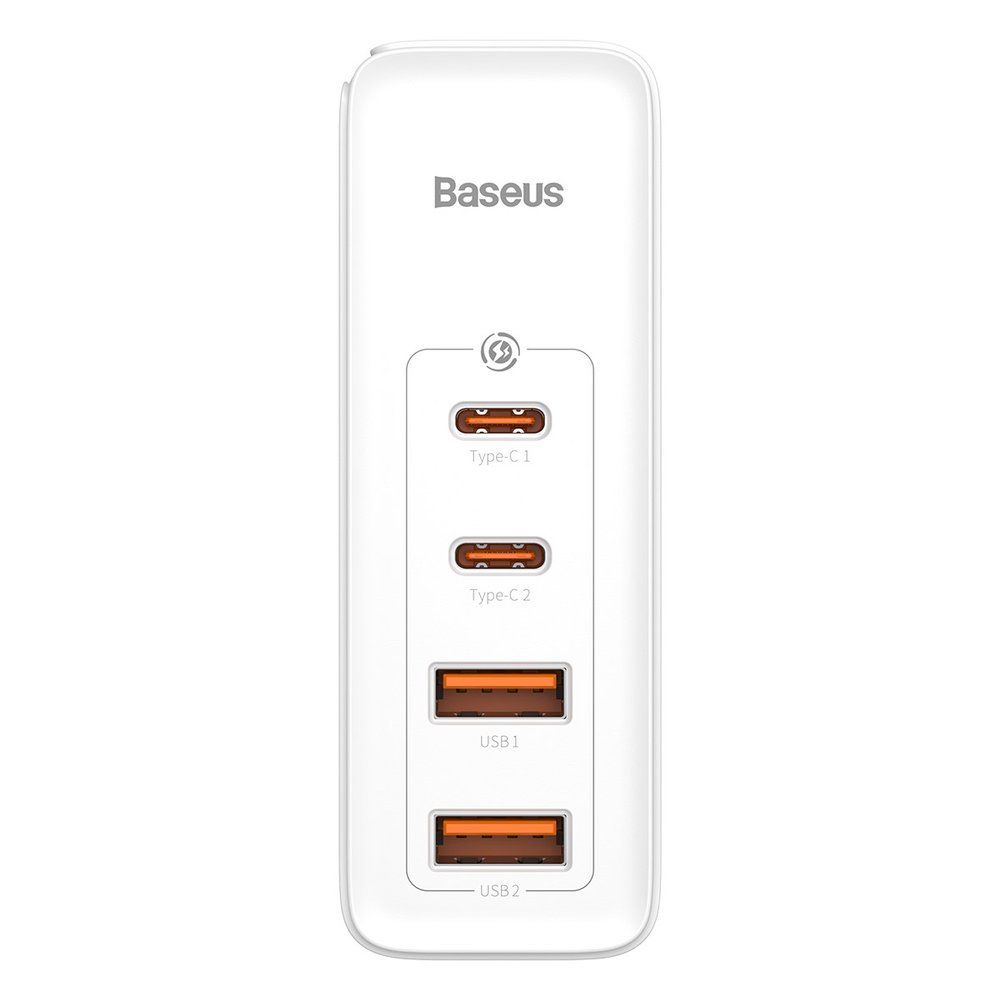 Netværksoplader Baseus Gain2 Pro, 100W, 3A, 2 x USB-A - 2 x USB-C, hvid CCGAN2P-L02