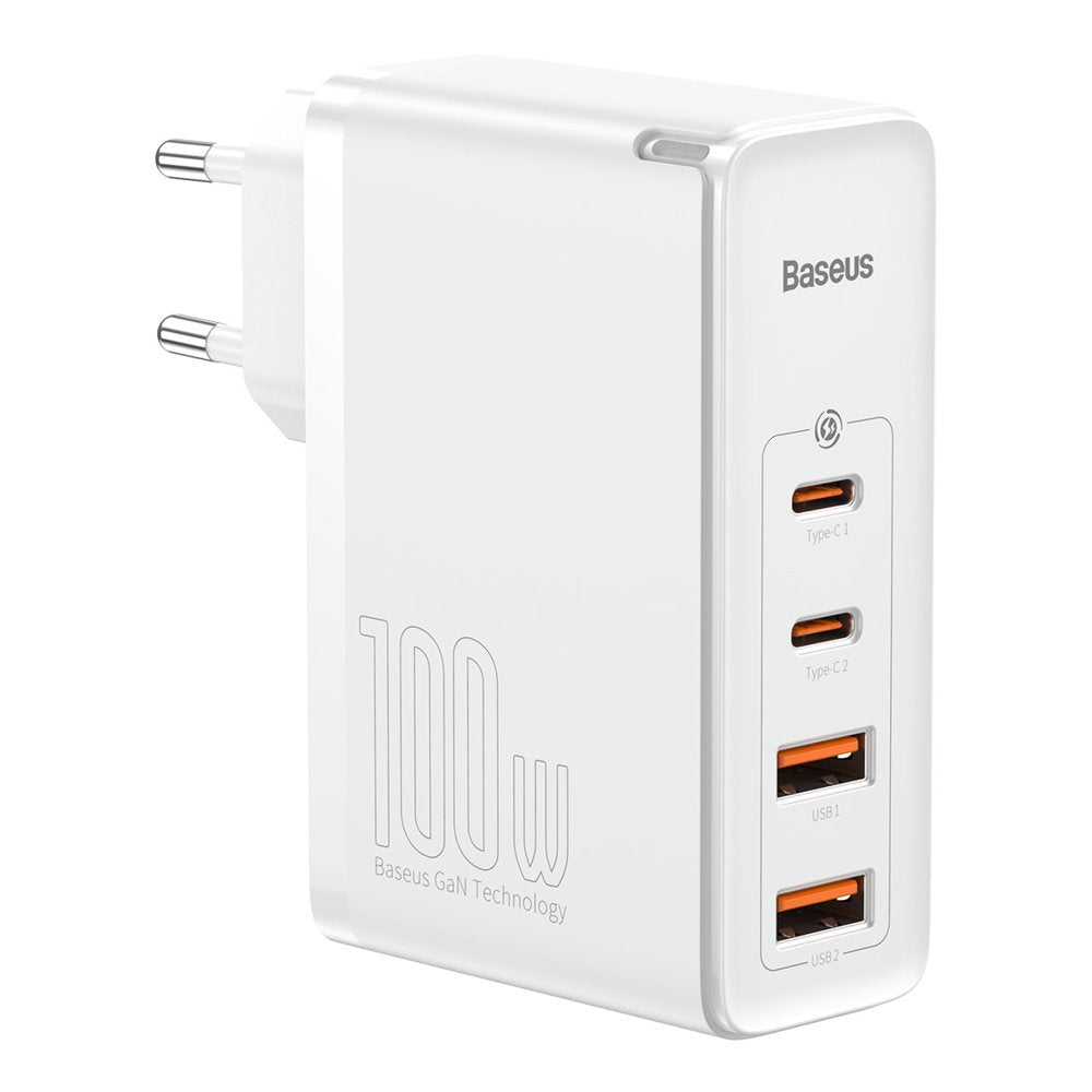 Netværksoplader Baseus Gain2 Pro, 100W, 3A, 2 x USB-A - 2 x USB-C, hvid CCGAN2P-L02