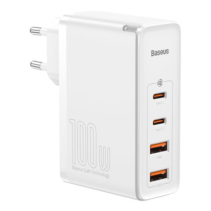 Netværksoplader Baseus Gain2 Pro, 100W, 3A, 2 x USB-A - 2 x USB-C, hvid CCGAN2P-L02