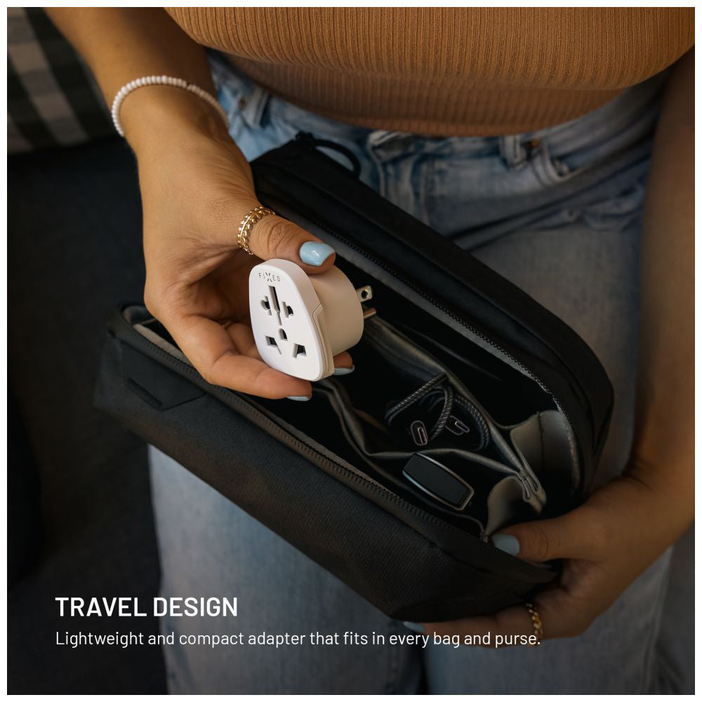 Netværksadapter Fixed EU / UK / USA - US, Hvid