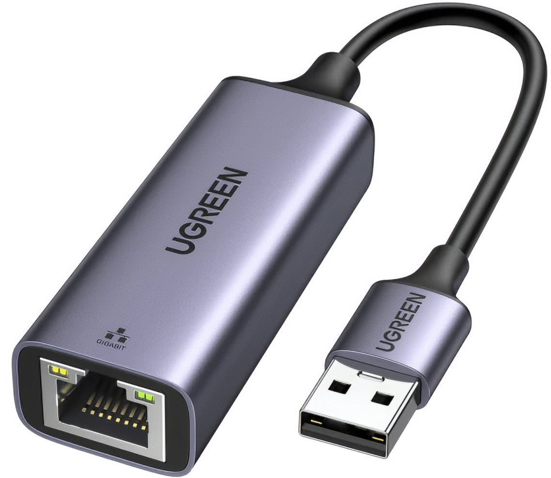 UGREEN CM209 Netværkskort, RJ45, USB, Grå