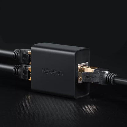 Netværksadapter UGREEN CM210, RJ45 - 2 x RJ45, Sort