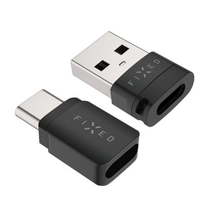 USB Data Lock Adapter Fixed, USB-A / USB-C, 2in1, Sort