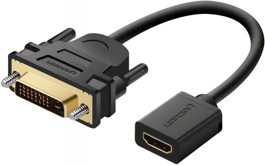 Videoadapter UGREEN 20118, HDMI - DVI, 1080P, Sort