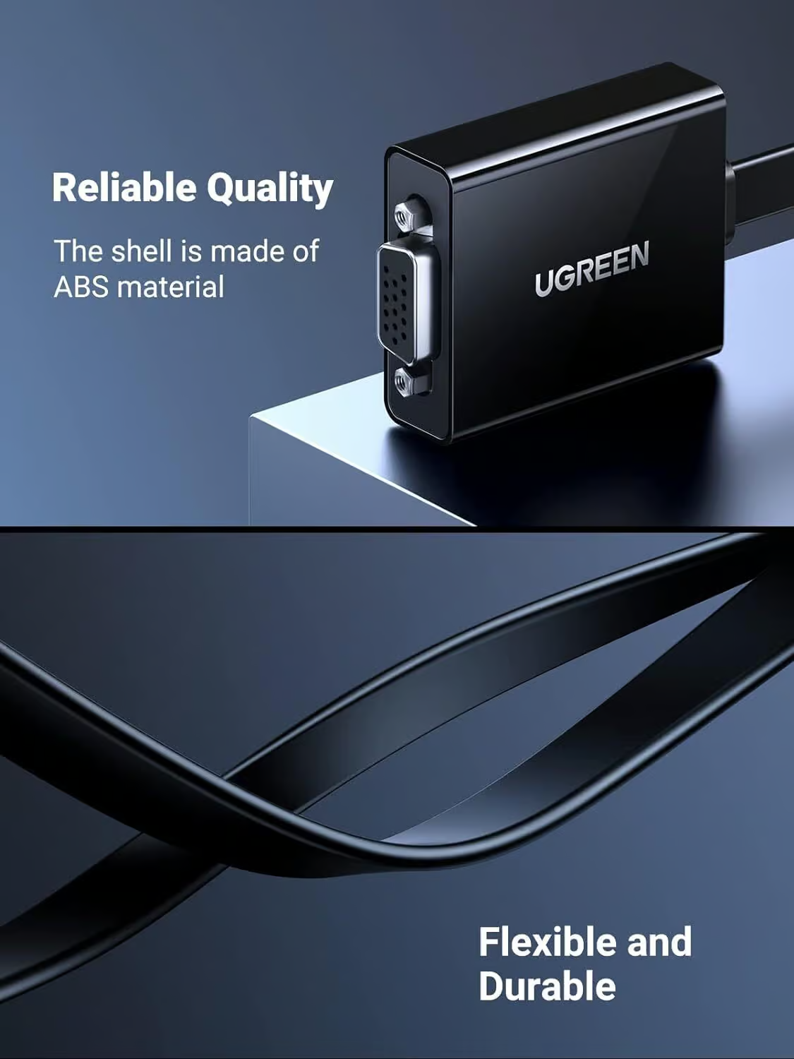 UGREEN CM611 Videoadapter (90813), HDMI - VGA, 1080P, Sort
