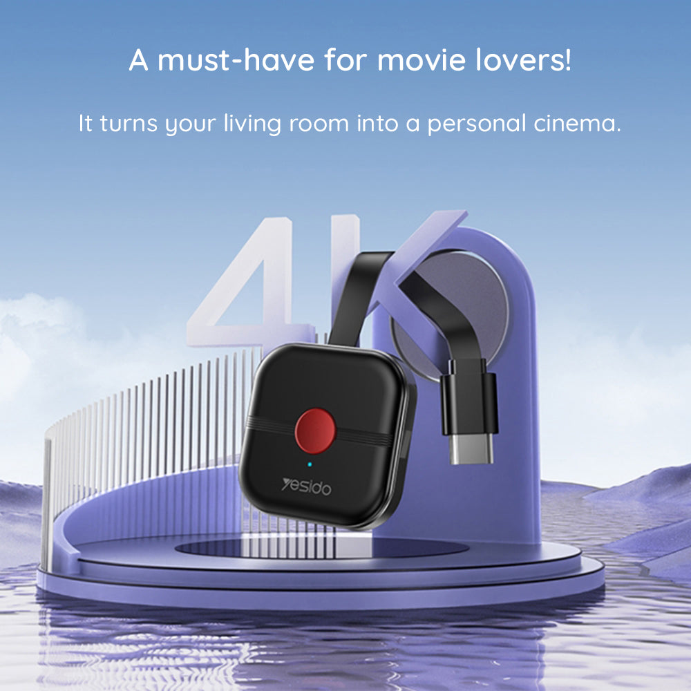 Trådløs Multimedia Adapter Yesido TV10, Sort