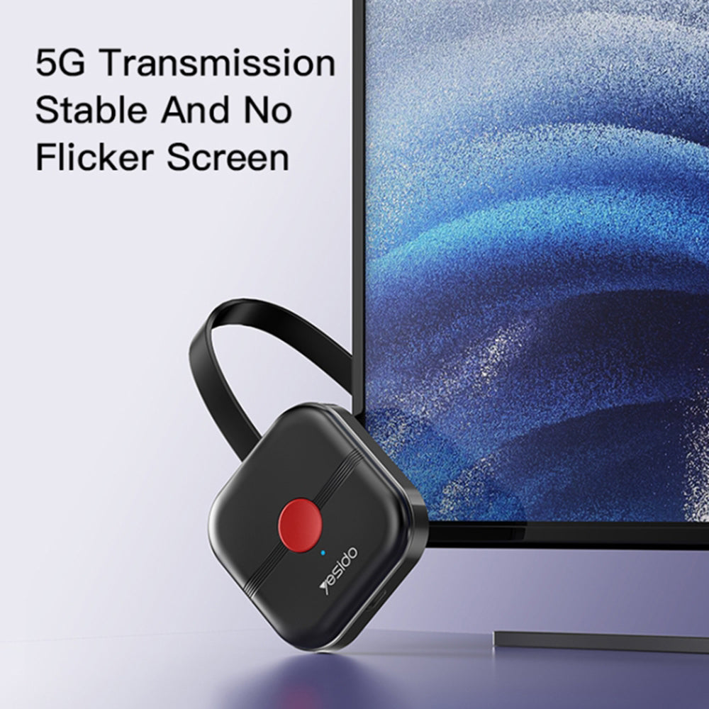 Yesido TV10 5G trådløs multimedieadapter, sort