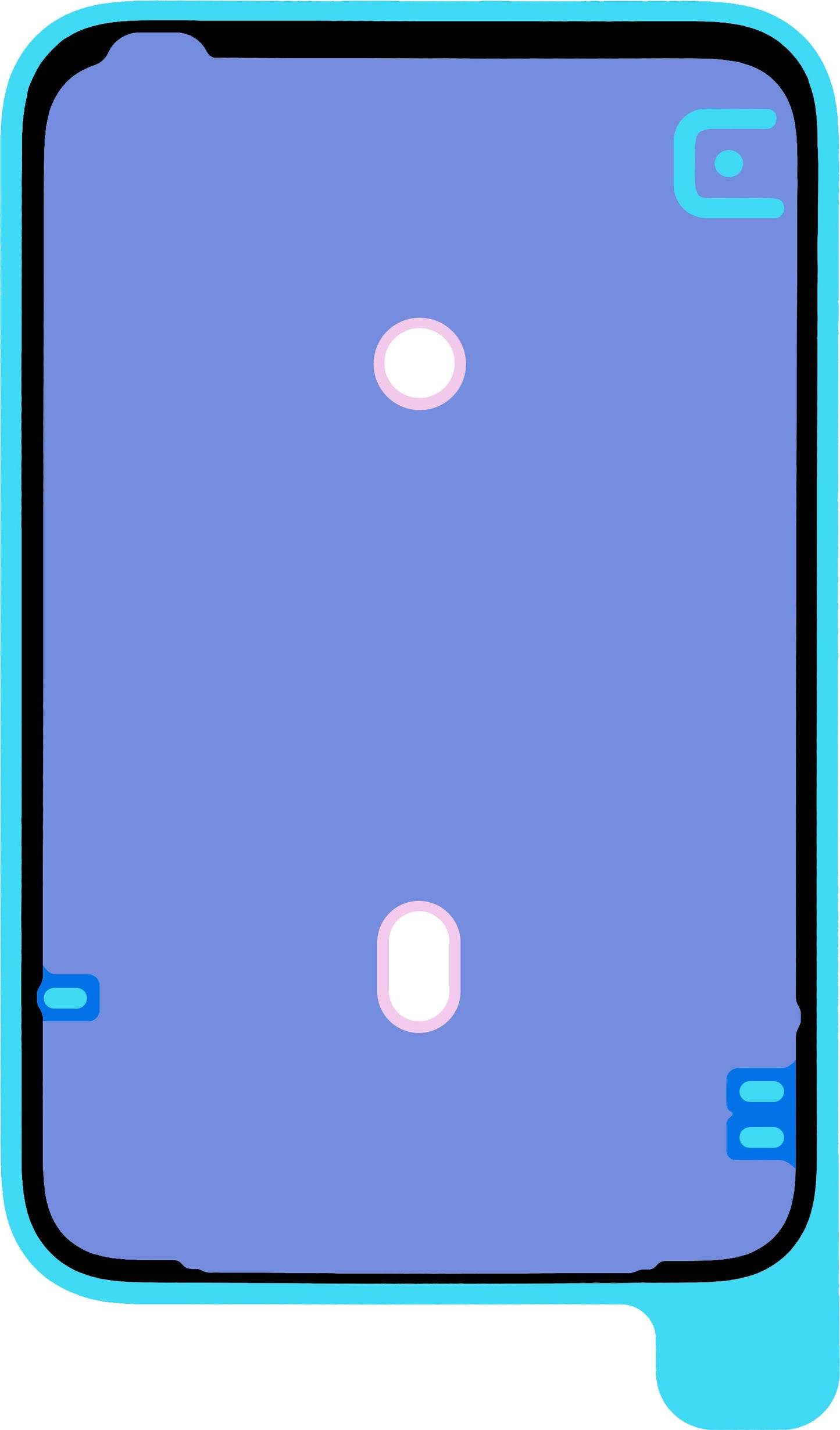 Klæbemiddel til batteridæksel Apple iPhone 17 Pro Max, Servicepakke 923-12859