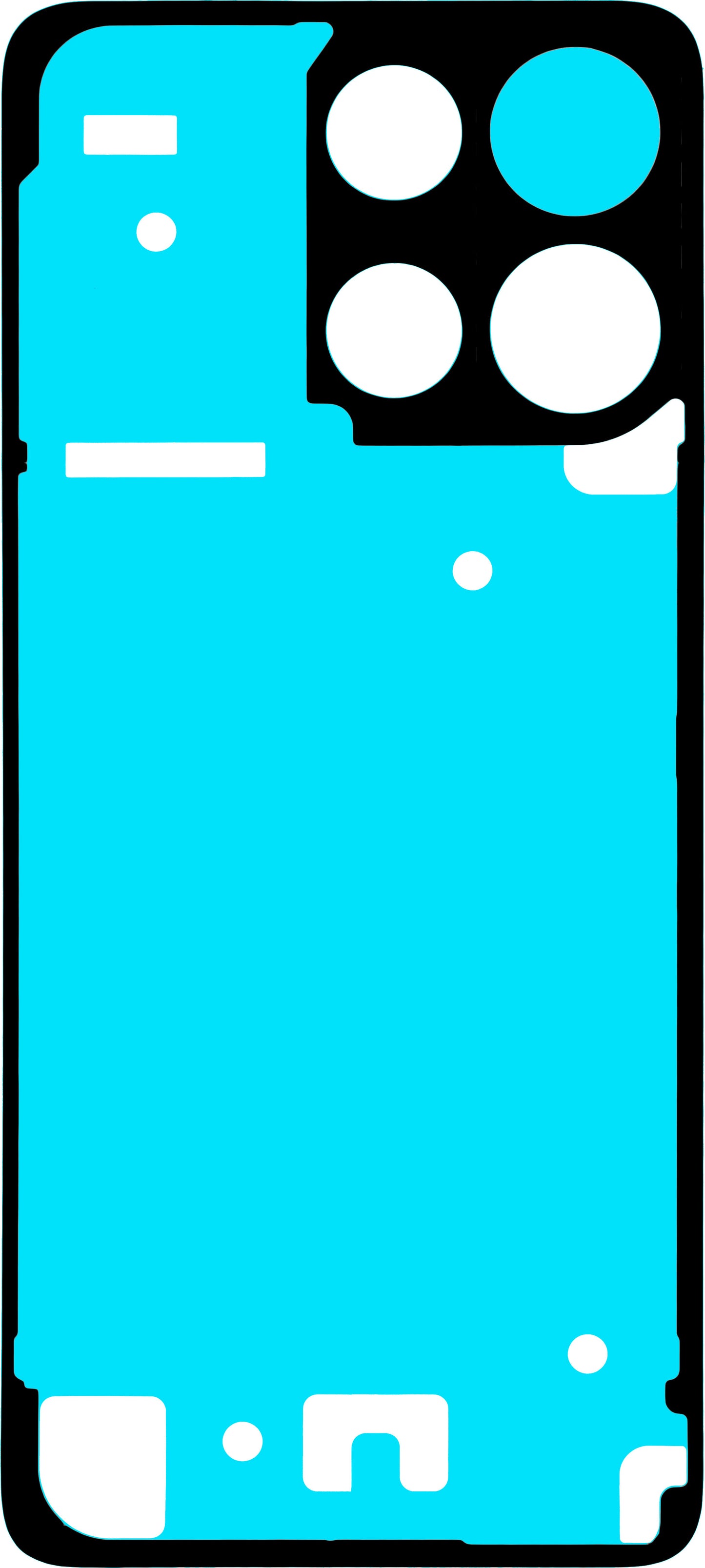 Klæbemiddel til batteridæksel Motorola Moto G15 / G15 Power, Servicepakke 5948C29252