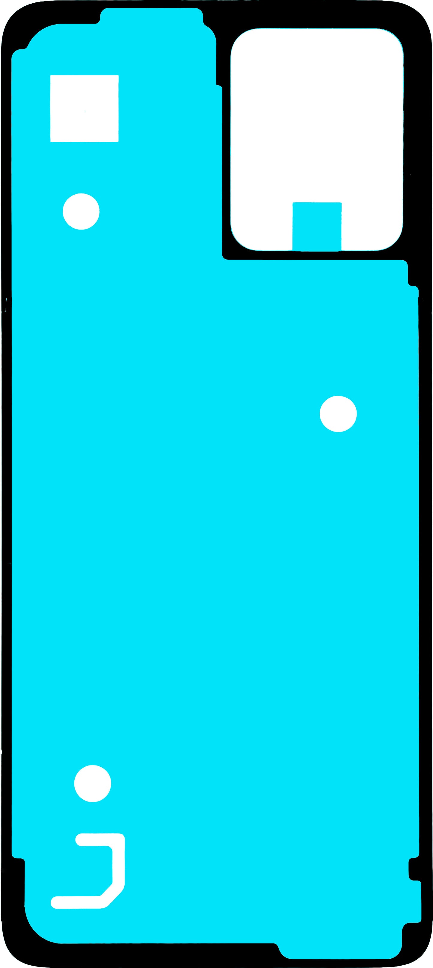 Klæbemiddel til batteridæksel Motorola Moto G64 / G54 Power Edition / G54, 2D, Service Pack 5D78C23265