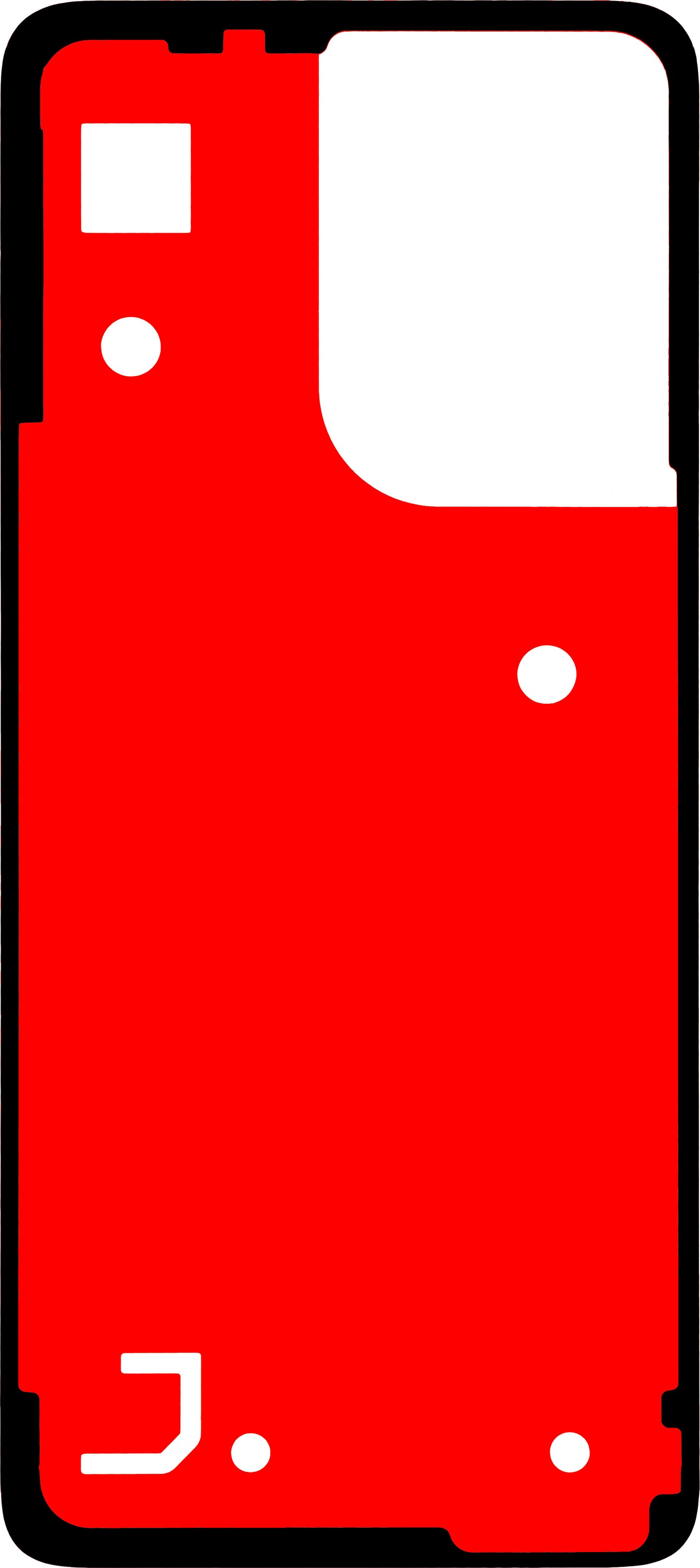 Klæbemiddel til batteridæksel Motorola Moto G55, Materiale PU, Servicepakke 5D78C28716