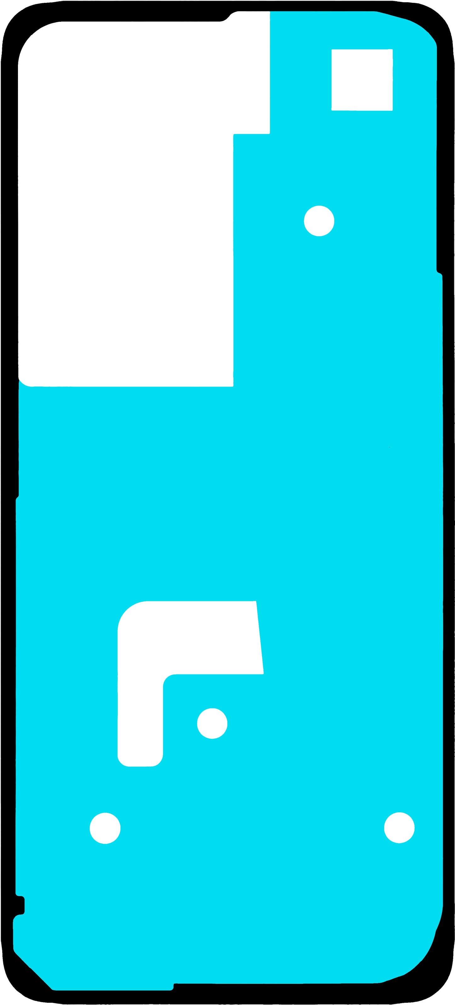 Klæbemiddel til batteridæksel Realme 14x, Servicepakke 612714001472