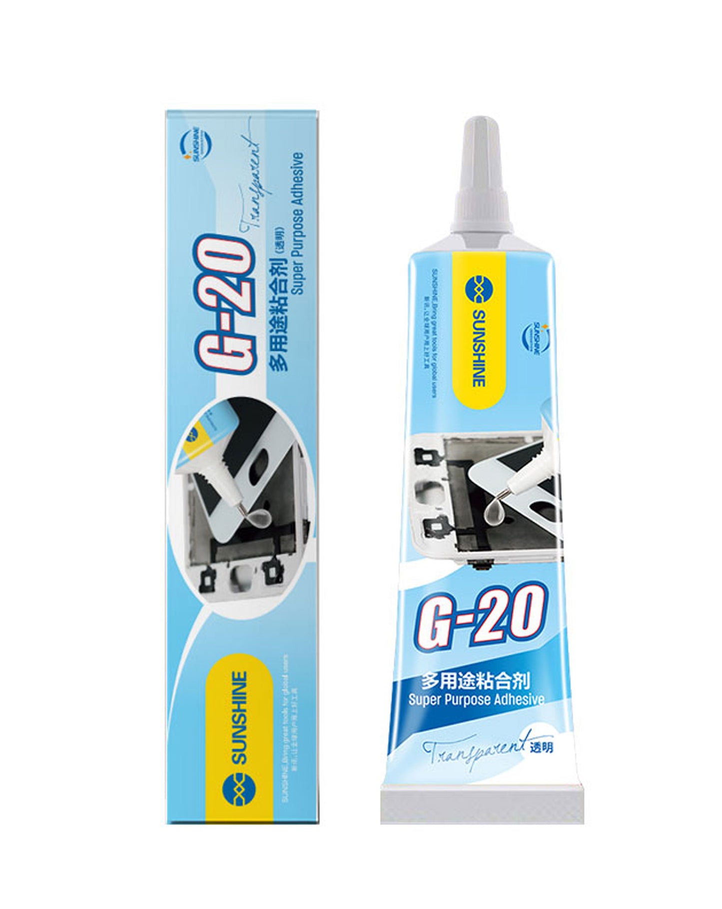 Sunshine G-20 Flydende Lim, 15ml, Transparent