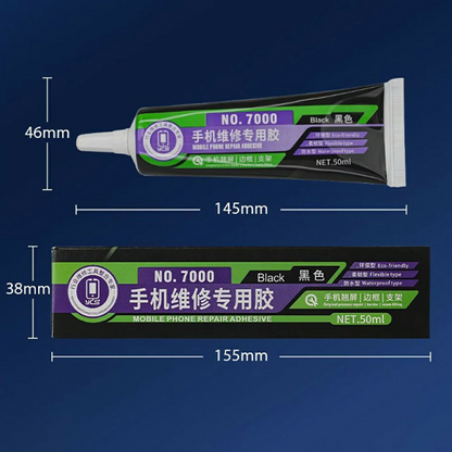 Flydende lim YCS Nr.7000, 50ml, Sort