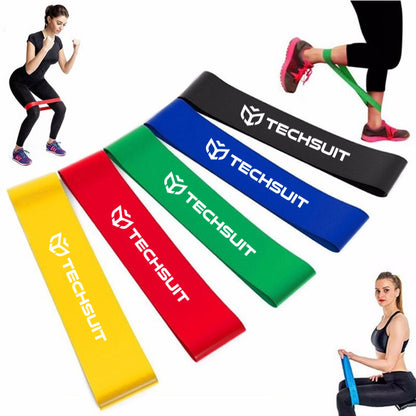 Fitness elastik Techsuit TS-01, sæt med 5 stk., multifarvet