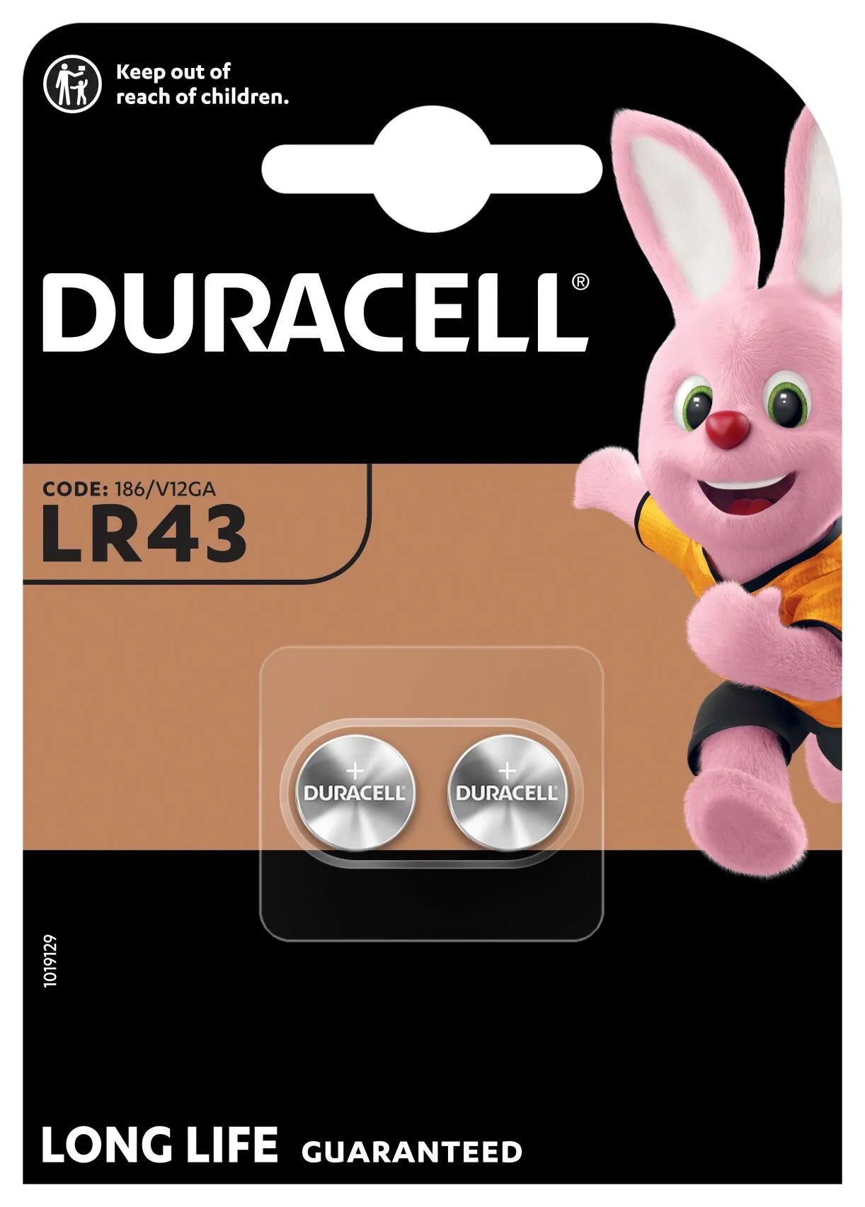 Duracell-batteri, LR43, sæt med 2 stk