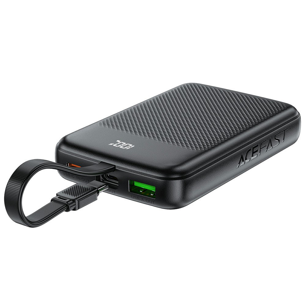 Ekstern batteri Acefast M13, 10000mAh, 22.5W, QC + PD, 1 x USB-A - 2 x USB-C, Sort