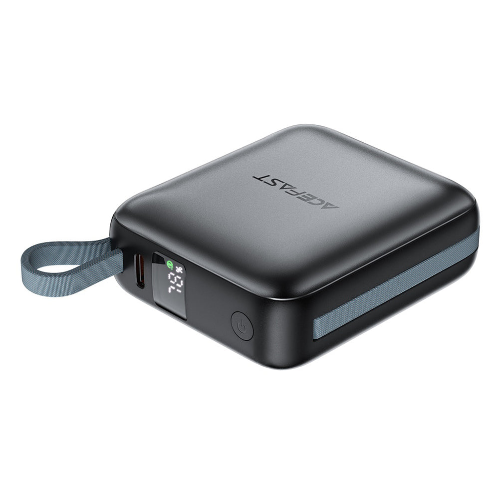 Ekstern batteri Acefast M23, 10000mAh, 22.5W, QC + PD, 1 x Lightning - 2 x USB-C, Grå