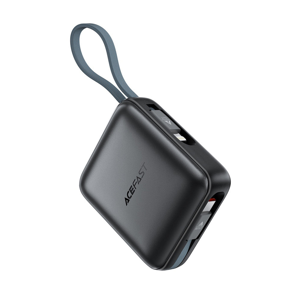 Ekstern batteri Acefast M23, 10000mAh, 22.5W, QC + PD, 1 x Lightning - 2 x USB-C, Grå