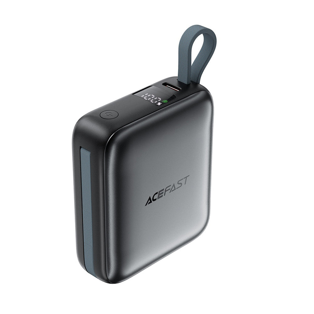 Ekstern batteri Acefast M23, 10000mAh, 22.5W, QC + PD, 1 x Lightning - 2 x USB-C, Grå