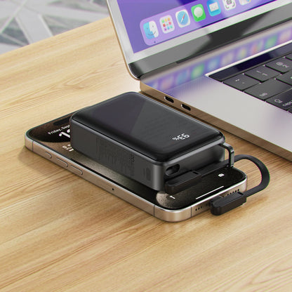 Ekstern batteri Acefast M4, 20000mAh, 67W, PD, 1 x USB-A - 2 x USB-C, Sort
