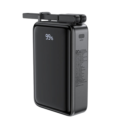 Ekstern batteri Acefast M4, 20000mAh, 67W, PD, 1 x USB-A - 2 x USB-C, Sort