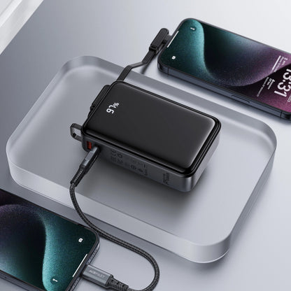 Ekstern batteri Acefast M4, 20000mAh, 67W, PD, 1 x USB-A - 2 x USB-C, Sort