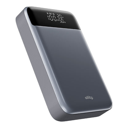 Allity External Battery. APB-200 PocketPower, 19200mAh, 130W, QC + PD, 1 x USB-A - 2 x USB-C, Gray